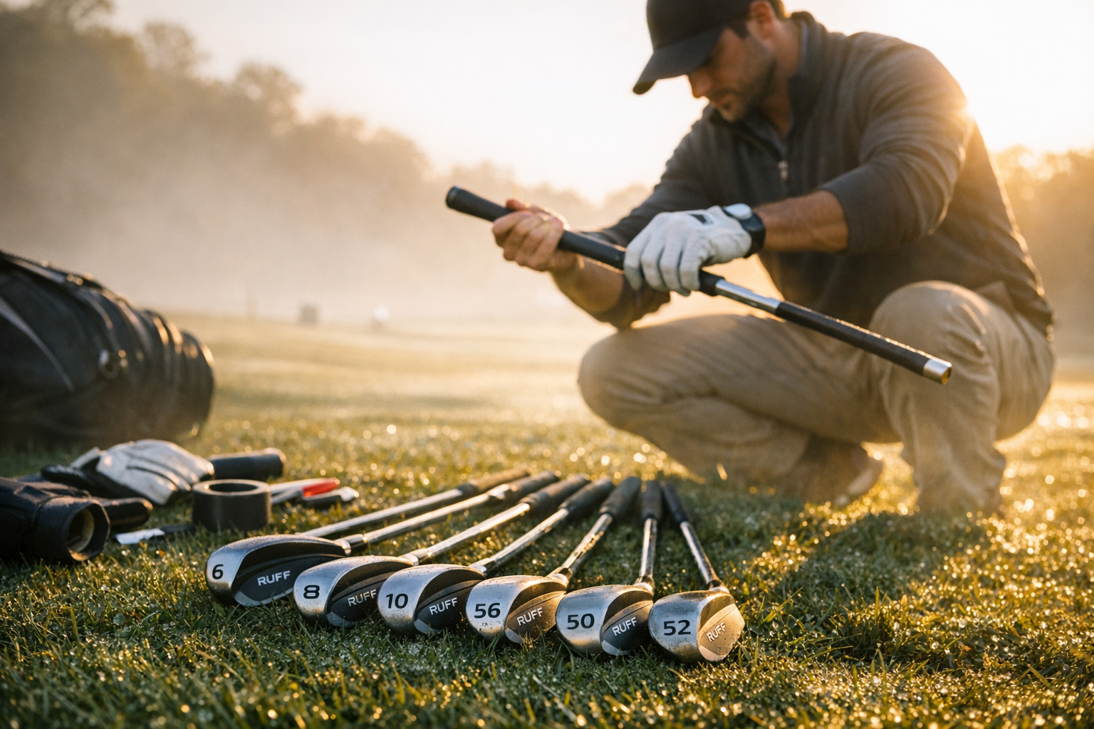 Golf shaft en grip opties